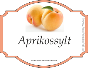 Etikett för aprikossylt