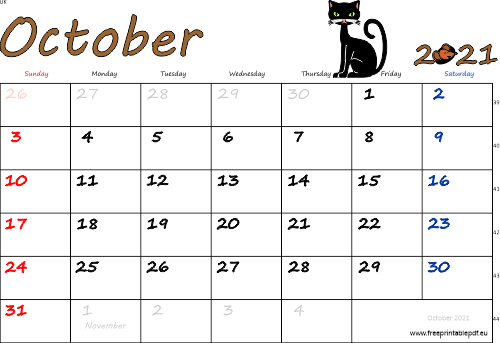 October 2021 with colors