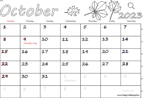 October 2023 with a little colors
