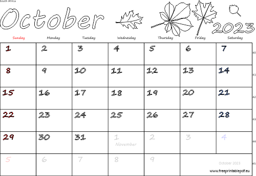 October 2023 with a little colors